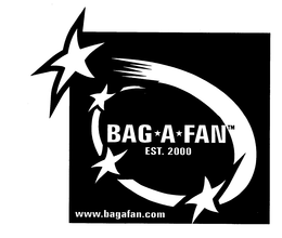 BAG A FAN EST. 2000 WWW. BAGAFAN.COM logo
