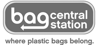 BAG CENTRAL STATION WHERE PLASTIC BAGS BELONG. logo