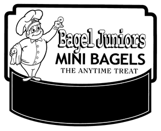 BAGEL JUNIORS MINI BAGELS THE ANYTIME TREAT logo