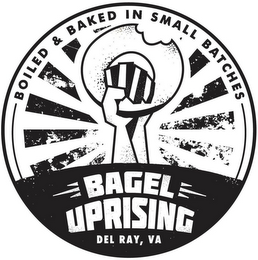 BAGEL UPRISING DEL RAY, VA BOILED & BAKED IN SMALL BATCHES logo