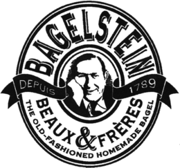 BAGELSTEIN BEAUX & FRÈRES THE OLD-FASHIONED HOMEMADE BAGEL DEPUIS 1789 logo