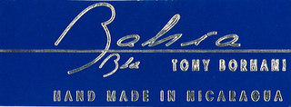 BAHIA BLU TONY BORHANI HAND MADE IN NICARAGUA logo