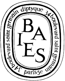 BAIES DIPTYQUE 34 BOULEVARD SAINT GERMAIN PARIS 5E 34 BOULEVARD SAINT GERMAIN logo