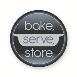 BAKE, SERVE, STORE. logo