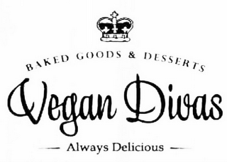 BAKED GOODS & DESSERTS VEGAN DIVAS ALWAYS DELICIOUS logo