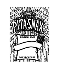 BAKED PITA-SNAX THE HEALTHY ALTERNATIVE BAKED, ORIGINAL STYLE LOW IN CALORIES logo