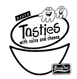 BAKED TASTIES WITH SALSA AND CHEESE BOCADELI QUALITY PRODUCTS logo