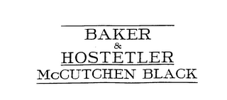 BAKER & HOSTETLER MCCUTCHEN BLACK