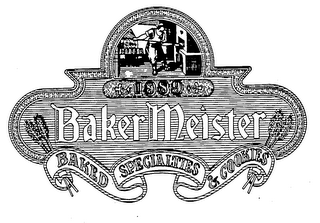 BAKER MEISTER BAKED SPECIALTIES & COOKIES 1889 logo