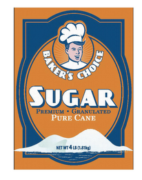 BAKER'S CHOICE SUGAR PREMIUM GRANULATED PURE CANE NET WT 4 LB (1.81KG) logo