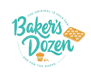 BAKER'S DOZEN THE ORIGINAL 13 HOLE PAN ONE FOR THE BAKER logo