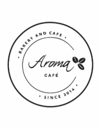 BAKERY AND CAFE AROMA CAFÉ SINCE 2014 logo