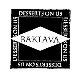 BAKLAVA DESSERTS ON US logo