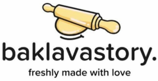 BAKLAVASTORY. FRESHLY MADE WITH LOVE logo