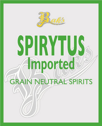 BAK'S SPIRYTUS IMPORTED BAK'S GRAIN NEUTRAL SPIRITS logo