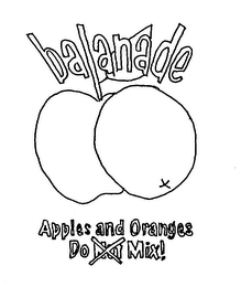 BALANADE APPLES AND ORANGES DO NOT MIX! logo
