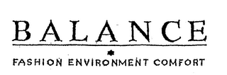 BALANCE FASHION ENVIRONMENT COMFORT logo