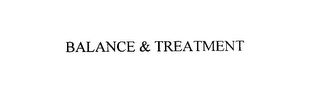 BALANCE & TREATMENT logo