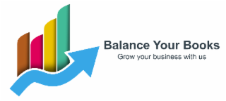BALANCE YOUR BOOKS GROW YOUR BUSINESS WITH US logo