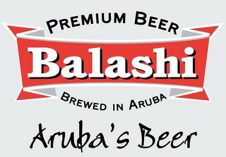 BALASHI PREMIUM BEER BREWED IN ARUBA ARUBA'S BEER logo