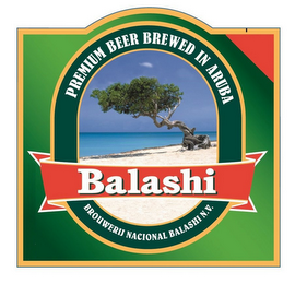 BALASHI PREMIUM BEER BREWED IN ARUBA BROUWERIJ NACIONAL BALASHI N.V. logo