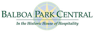 BALBOA PARK CENTRAL IN THE HISTORIC HOUSE OF HOSPITALITY logo