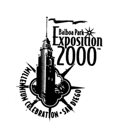 BALBOA PARK EXPOSITION 2000 MILLENNIUM CELEBRATION SAN DIEGO logo