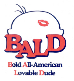BALD BOLD ALL-AMERICAN LOVABLE DUDE logo