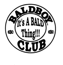 BALDBOY CLUB IT'S A BALD THING!!! logo