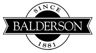 BALDERSON SINCE 1881 logo