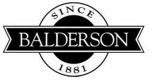 BALDERSON SINCE 1881 logo