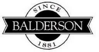 BALDERSON SINCE 1881 logo