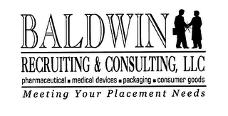 BALDWIN RECRUITING & CONSULTING, LLC MEETING YOUR PLACEMENT NEEDS PHARMACEUTICAL - MEDICAL DEVICES - PACKAGING - CONSUMER GOODS logo