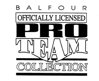 BALFOUR OFFICIALLY LICENSED PRO TEAM COLLECTION logo
