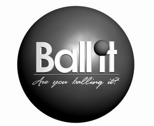 BALL IT ARE YOU BALLING IT? logo