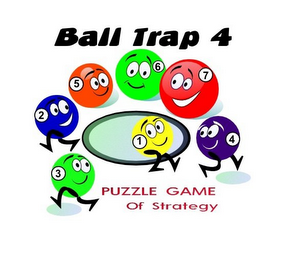 BALL TRAP 4 PUZZLE GAME OF STRATEGY 1 2 3 4 5 6 7 logo