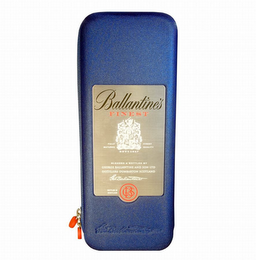 BALLANTINE'S FINEST FULLY MATURED ESTD 1827 FINEST QUALITY BLENDED & BOTTLED BY GEORGE BALLANTINE AND SON LTD DISTILLERS DUMBARTON SCOTLAND GEO BALLANTINE BOTTLED IN SCOTLAND GBS logo