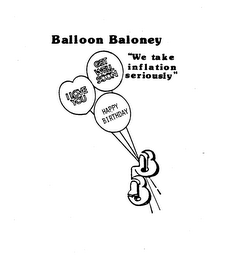 BALLOON BALONEY "WE TAKE INFLATION SERIOUSLY" logo