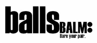 BALLS BALM: BARE YOUR PAIR. logo