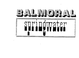 BALMORAL SPRINGWATER logo