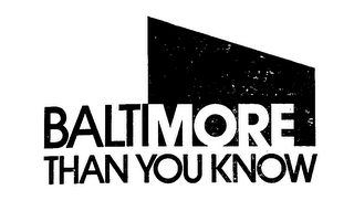 BALTIMORE THAN YOU KNOW logo