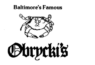 BALTIMORE'S FAMOUS OBRYCKI'S logo