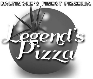 BALTIMORE'S FINEST PIZZERIA LEGEND'S PIZZA logo