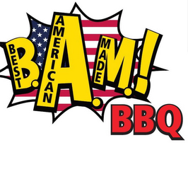 B.A.M.! BEAT AMERICAN MADE BBQ logo