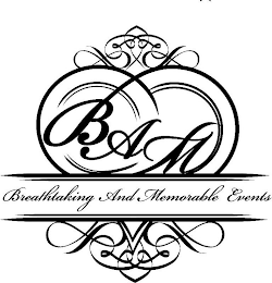 BAM BREATHTAKING AND MEMORABLE EVENTS logo