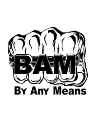 BAM BY ANY MEANS logo