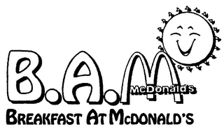 B.A.M MCDONALD'S BREAKFAST AT MCDONALD'S logo