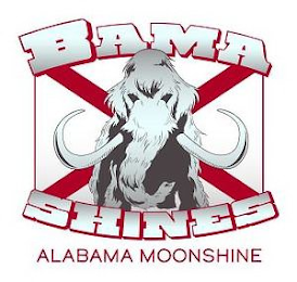 BAMA SHINES ALABAMA MOONSHINE logo