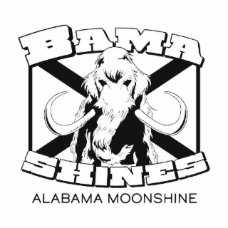 BAMA SHINES ALABAMA MOONSHINE logo
