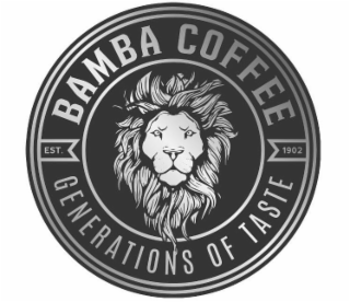 BAMBA COFFEE GENERATIONS OF TASTE EST. 1902 logo